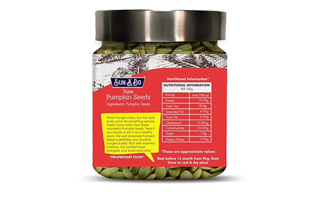 Sun A Do Raw Pumpkin Seeds    Jar  200 grams